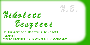 nikolett beszteri business card